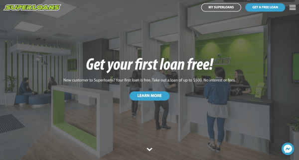 Superloans screenshot